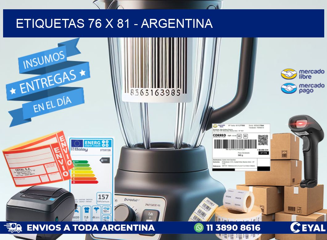 ETIQUETAS 76 x 81 - ARGENTINA