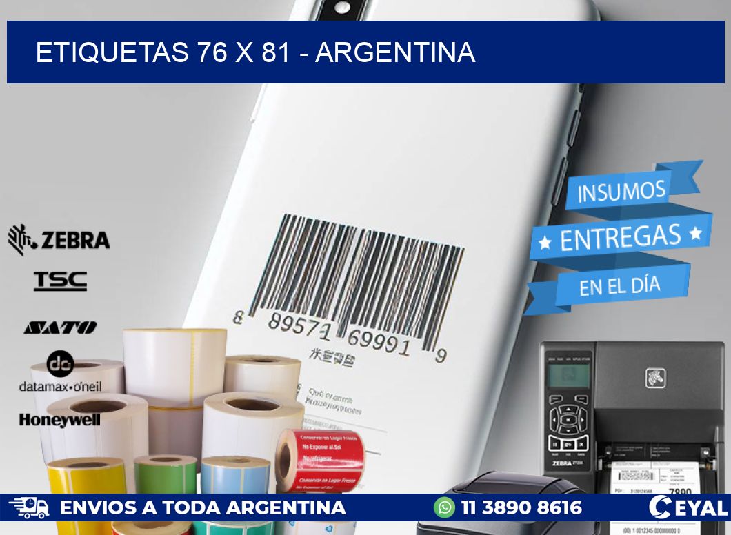 ETIQUETAS 76 x 81 - ARGENTINA