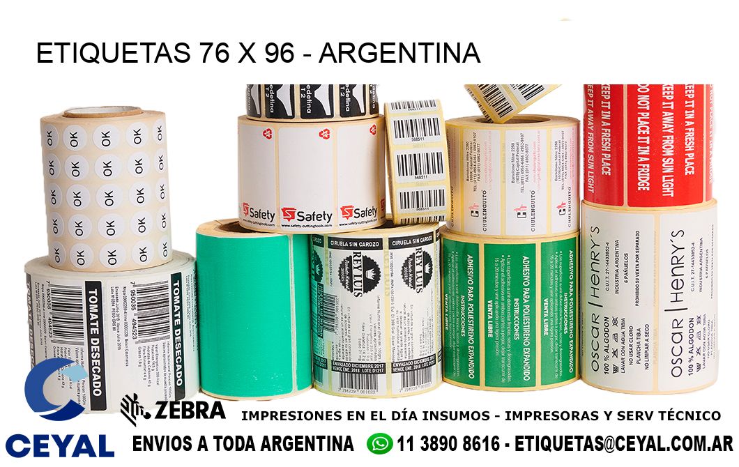 ETIQUETAS 76 x 96 - ARGENTINA