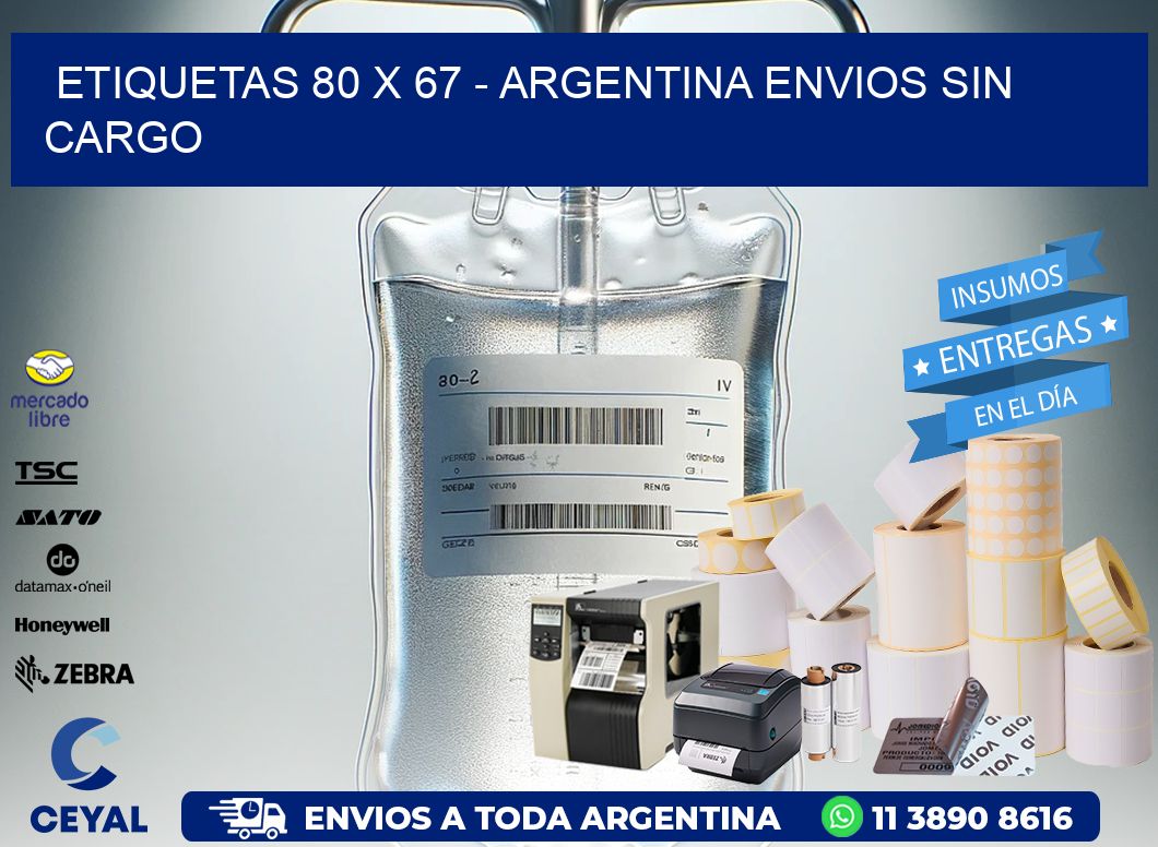 ETIQUETAS 80 x 67 – ARGENTINA ENVIOS SIN CARGO