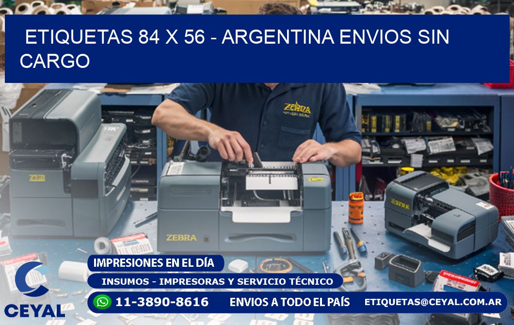 ETIQUETAS 84 x 56 - ARGENTINA ENVIOS SIN CARGO