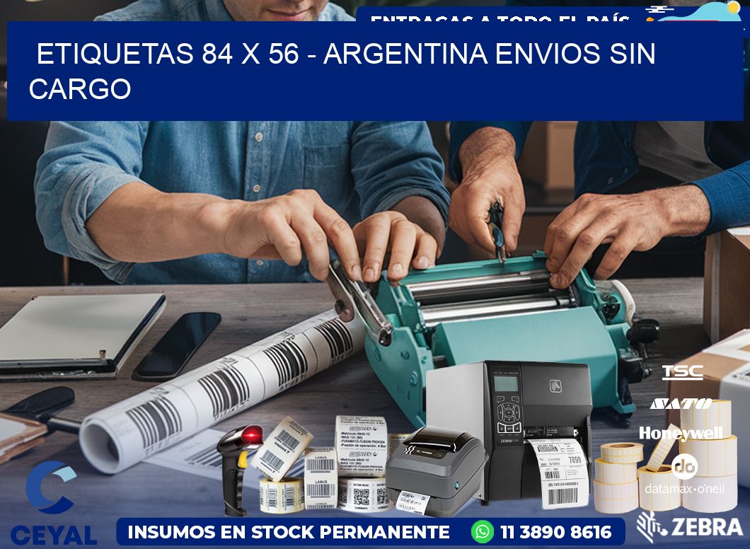 ETIQUETAS 84 x 56 - ARGENTINA ENVIOS SIN CARGO