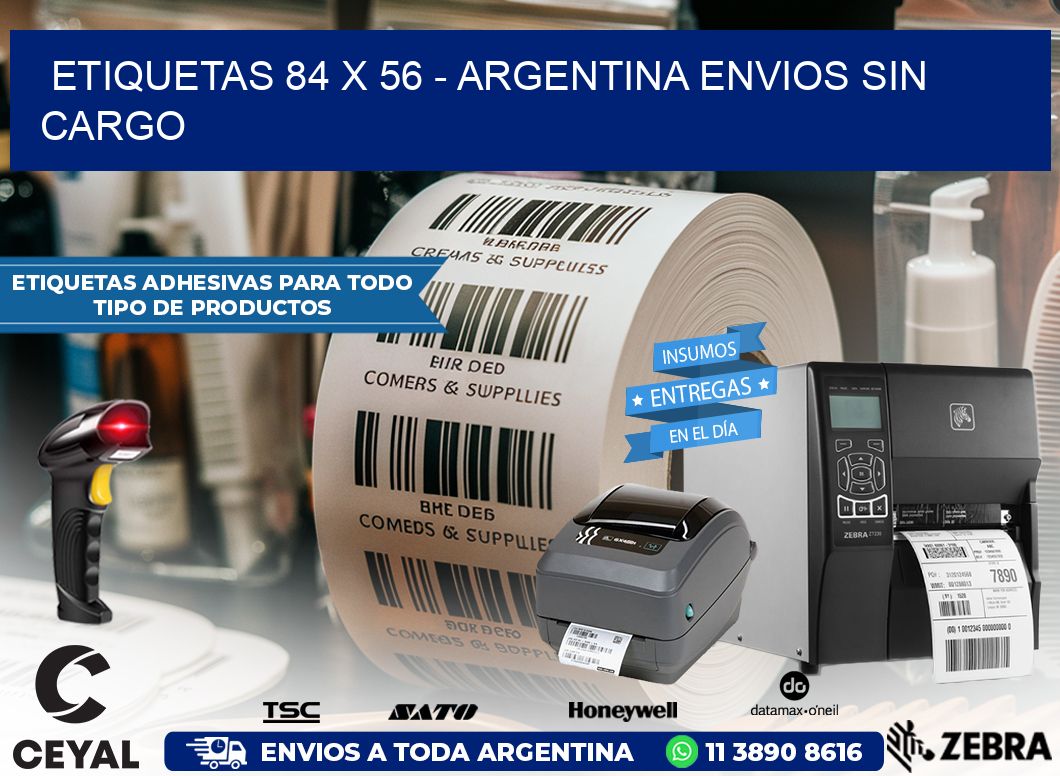 ETIQUETAS 84 x 56 – ARGENTINA ENVIOS SIN CARGO