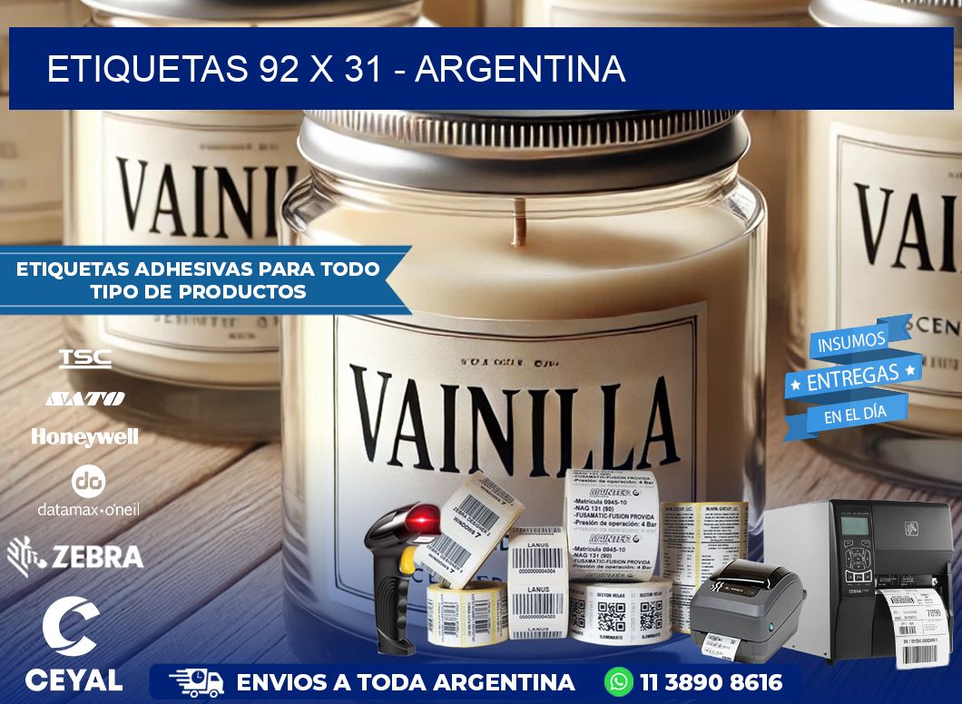 ETIQUETAS 92 x 31 – ARGENTINA