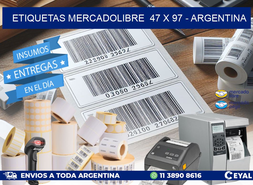 ETIQUETAS MERCADOLIBRE  47 x 97 – ARGENTINA