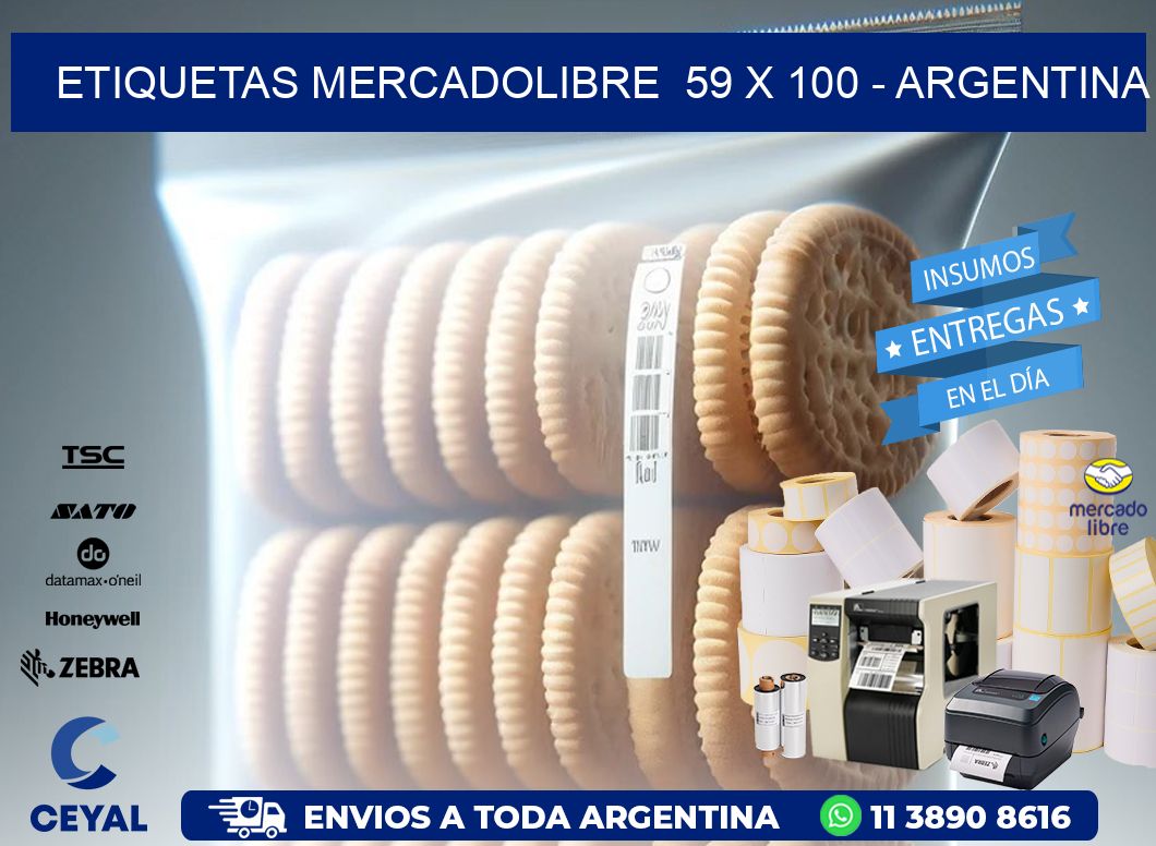 ETIQUETAS MERCADOLIBRE  59 x 100 - ARGENTINA