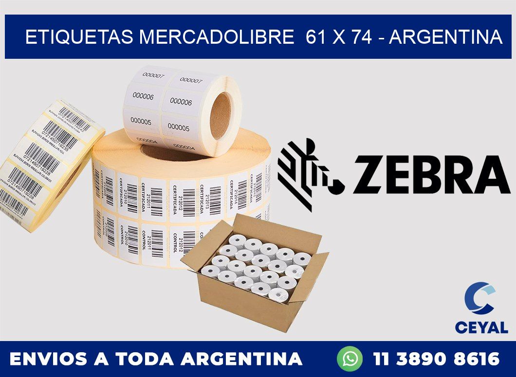 ETIQUETAS MERCADOLIBRE  61 x 74 – ARGENTINA