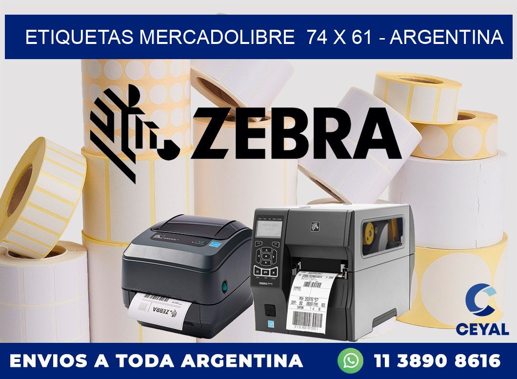 ETIQUETAS MERCADOLIBRE  74 x 61 – ARGENTINA