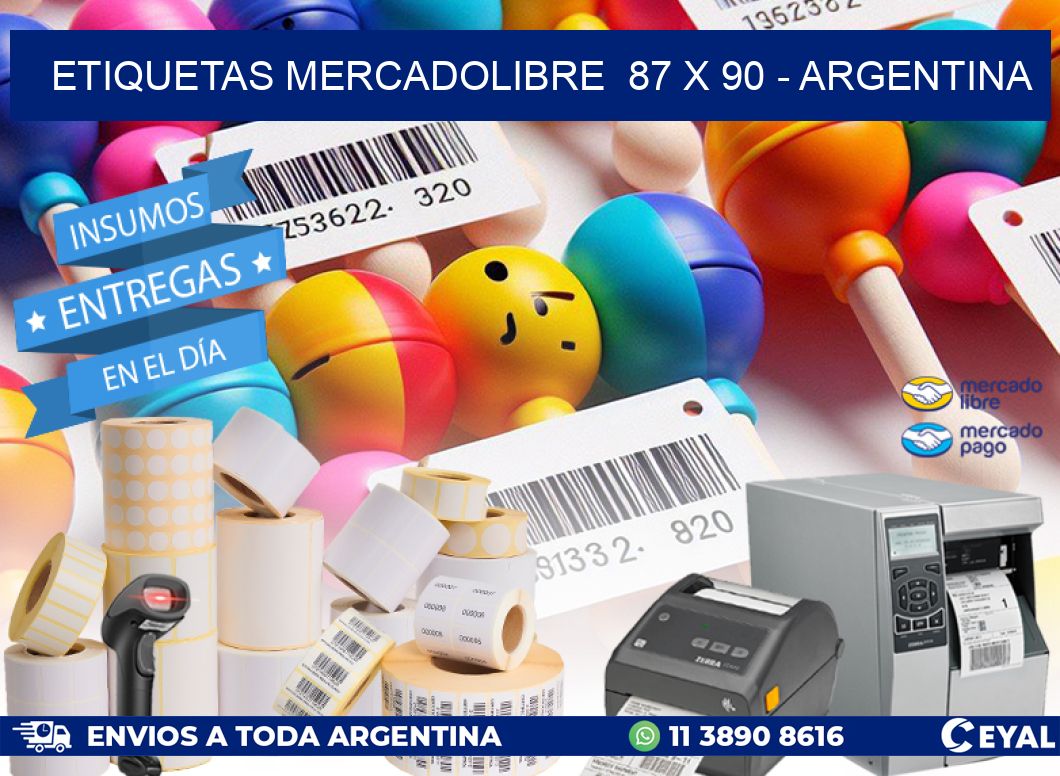 ETIQUETAS MERCADOLIBRE  87 x 90 – ARGENTINA