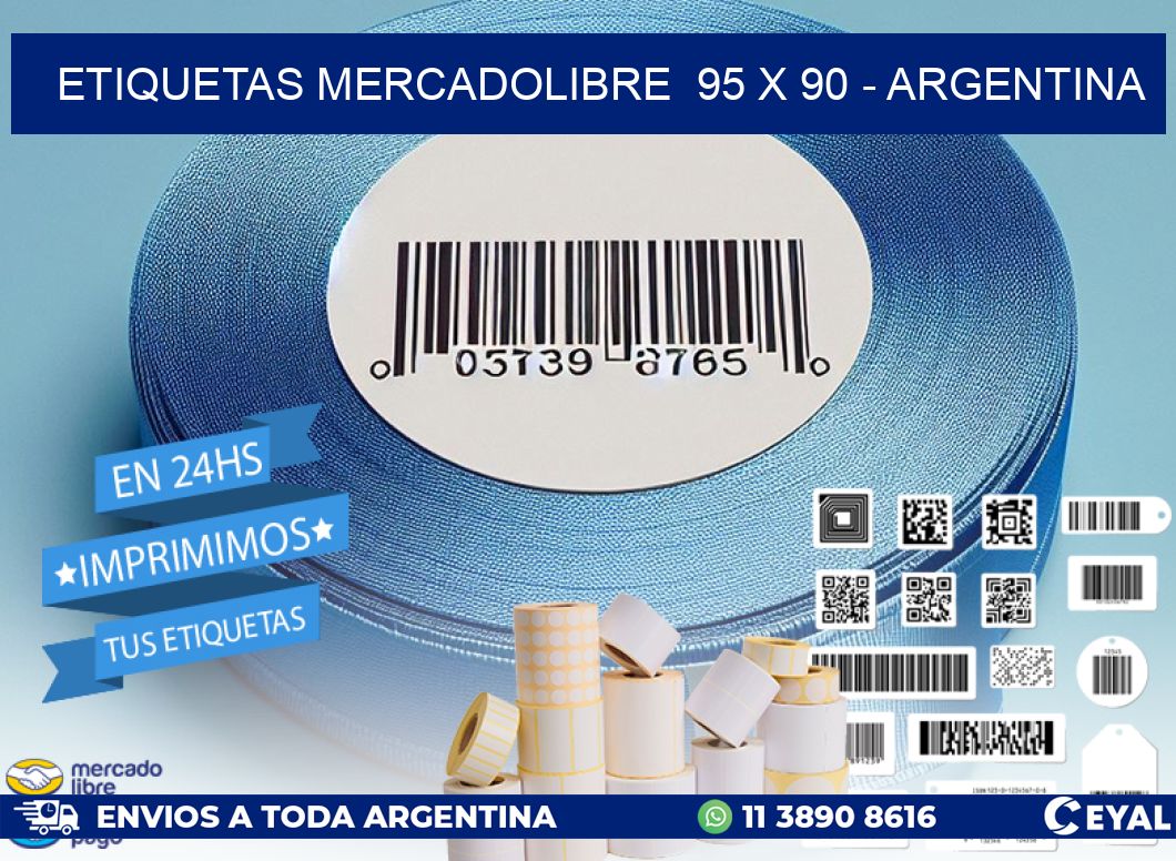 ETIQUETAS MERCADOLIBRE  95 x 90 - ARGENTINA