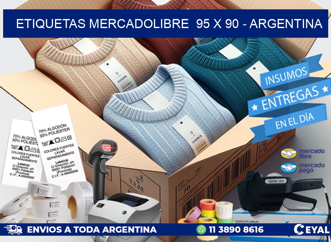 ETIQUETAS MERCADOLIBRE  95 x 90 – ARGENTINA