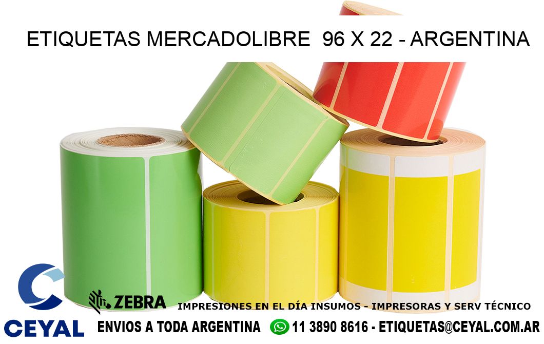 ETIQUETAS MERCADOLIBRE  96 x 22 - ARGENTINA