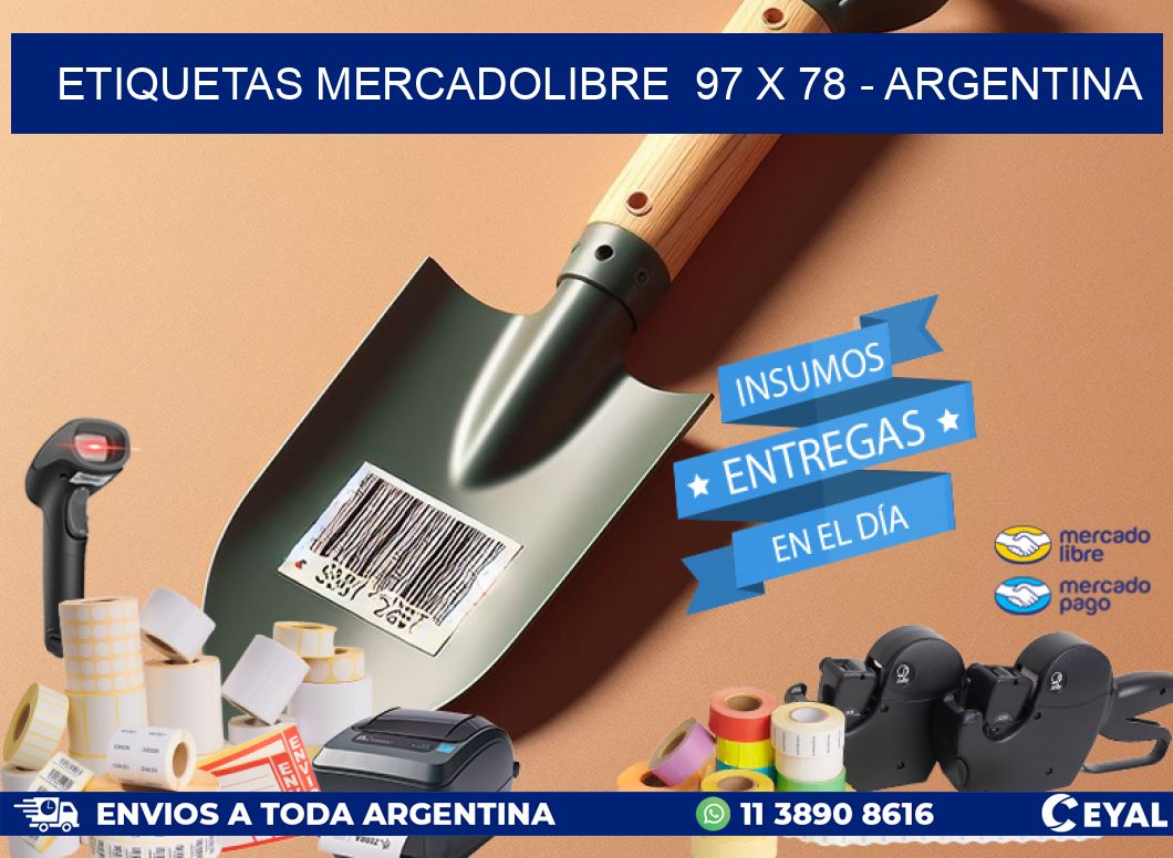 ETIQUETAS MERCADOLIBRE  97 x 78 - ARGENTINA