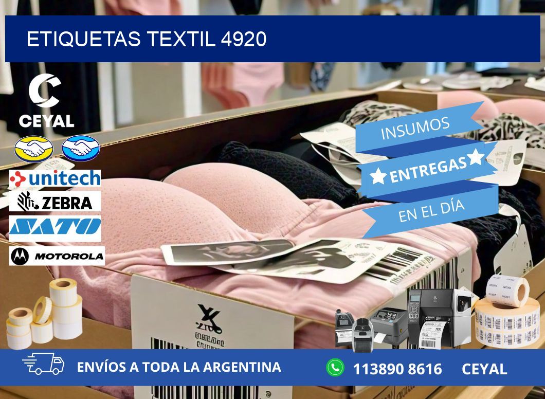 ETIQUETAS TEXTIL 4920