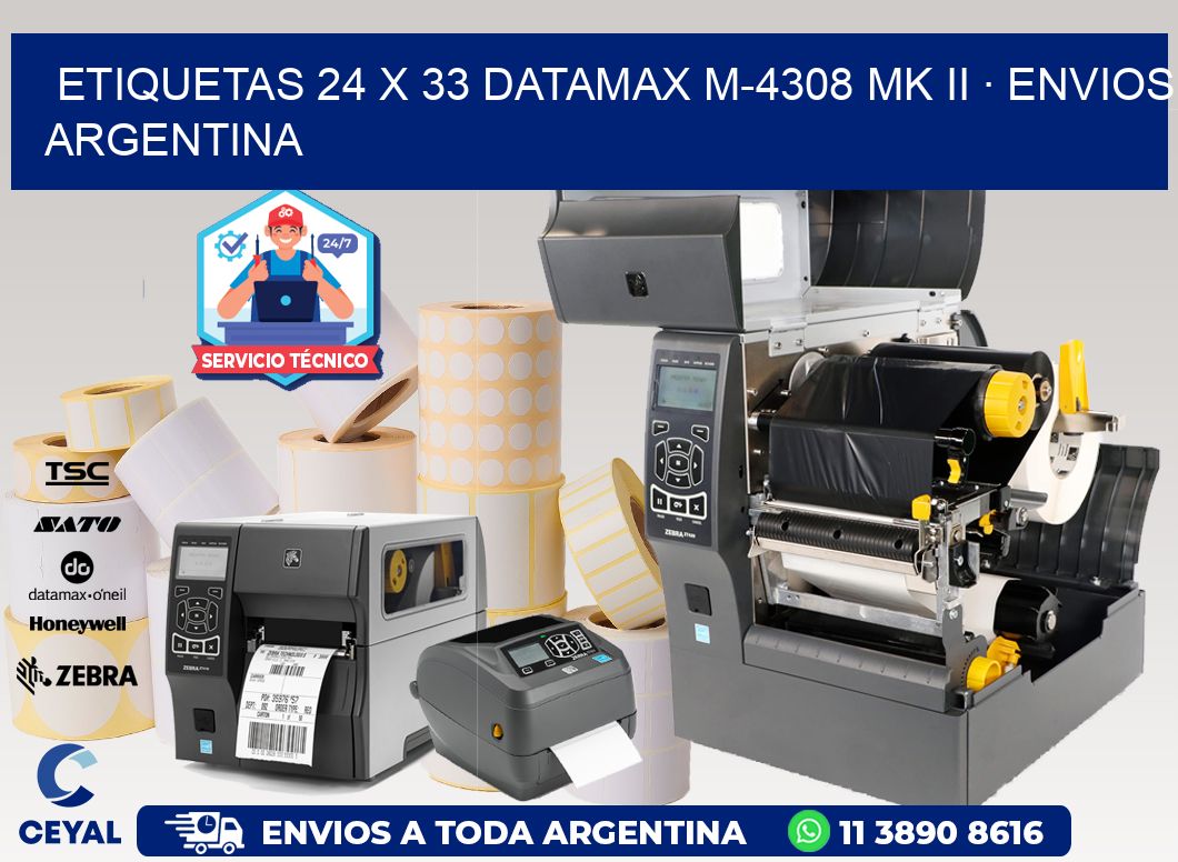 ETIQUETAS 24 x 33 DATAMAX M-4308 MK II · ENVIOS ARGENTINA