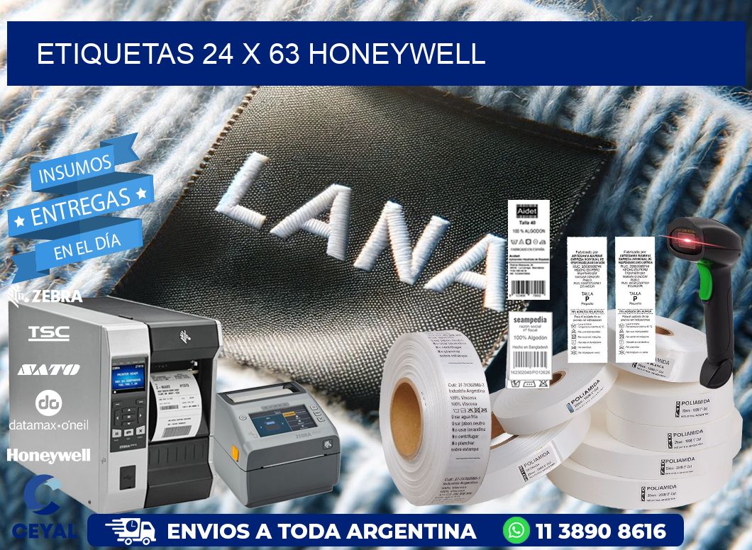 ETIQUETAS 24 x 63 HONEYWELL