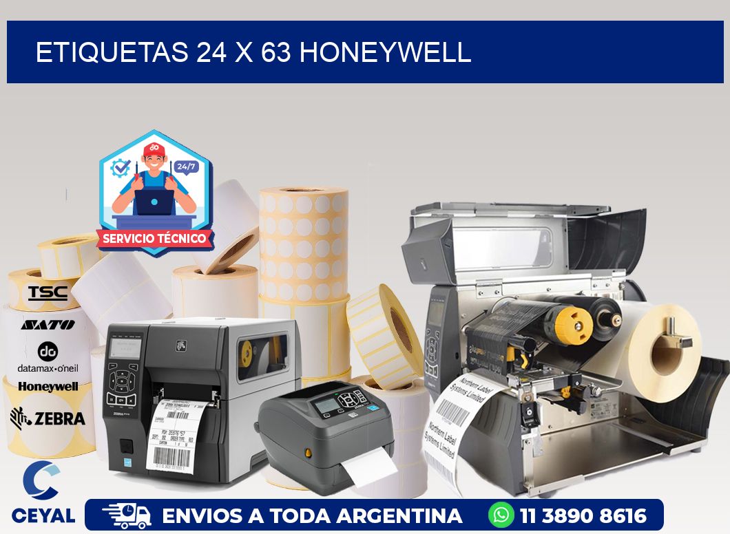 ETIQUETAS 24 x 63 HONEYWELL