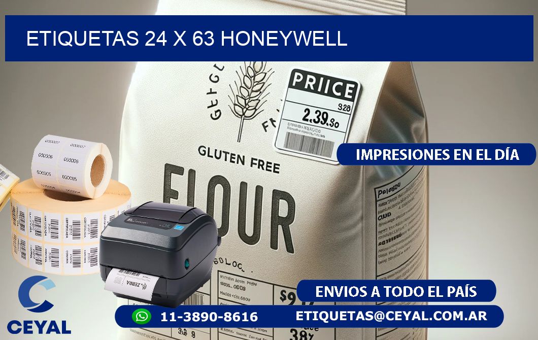 ETIQUETAS 24 x 63 HONEYWELL