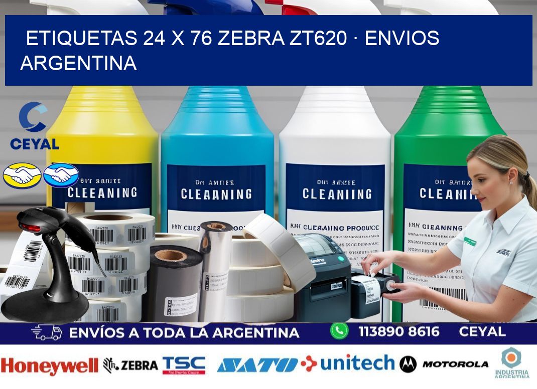 ETIQUETAS 24 x 76 ZEBRA ZT620 · ENVIOS ARGENTINA