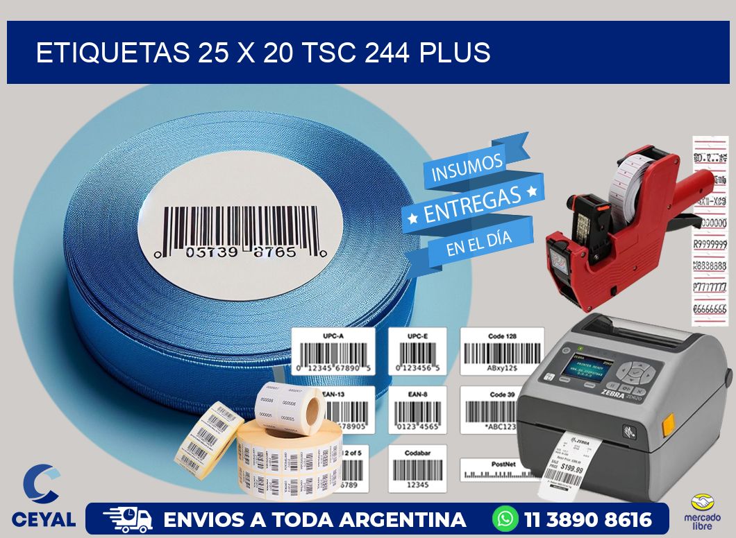 ETIQUETAS 25 x 20 TSC 244 PLUS
