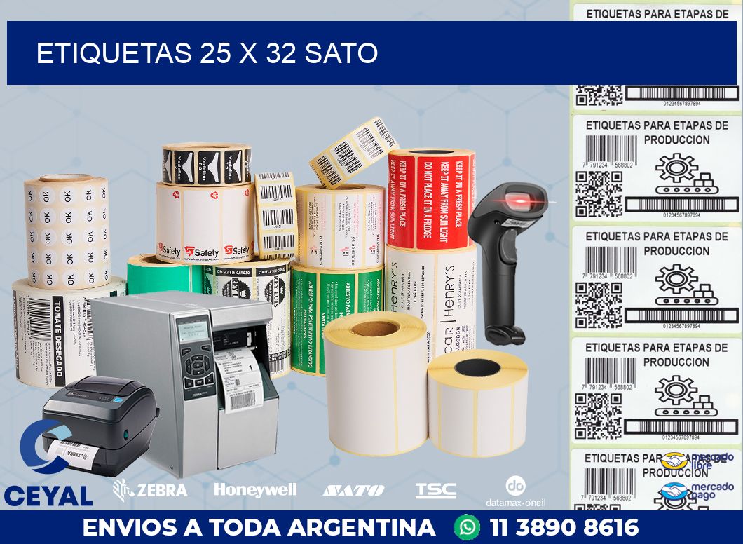 ETIQUETAS 25 x 32 SATO