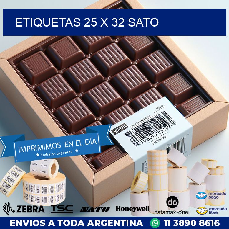 ETIQUETAS 25 x 32 SATO