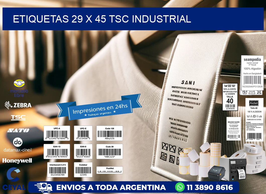 ETIQUETAS 29 x 45 TSC INDUSTRIAL