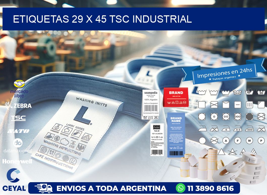 ETIQUETAS 29 x 45 TSC INDUSTRIAL