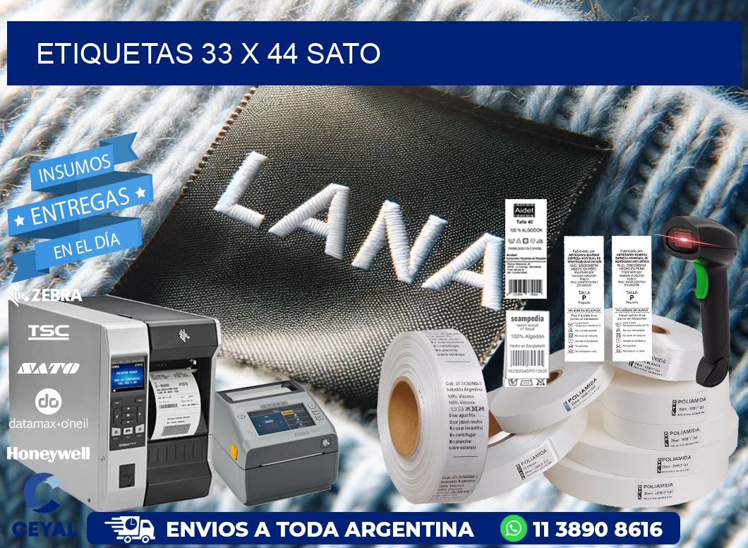 ETIQUETAS 33 x 44 SATO