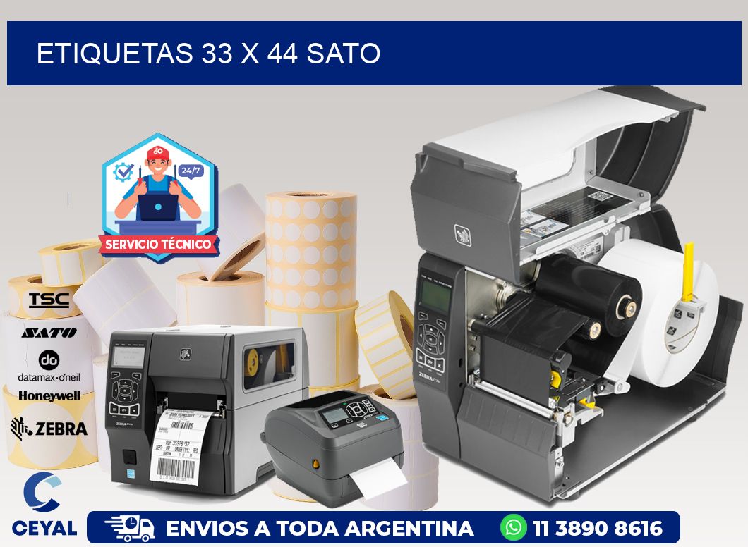 ETIQUETAS 33 x 44 SATO