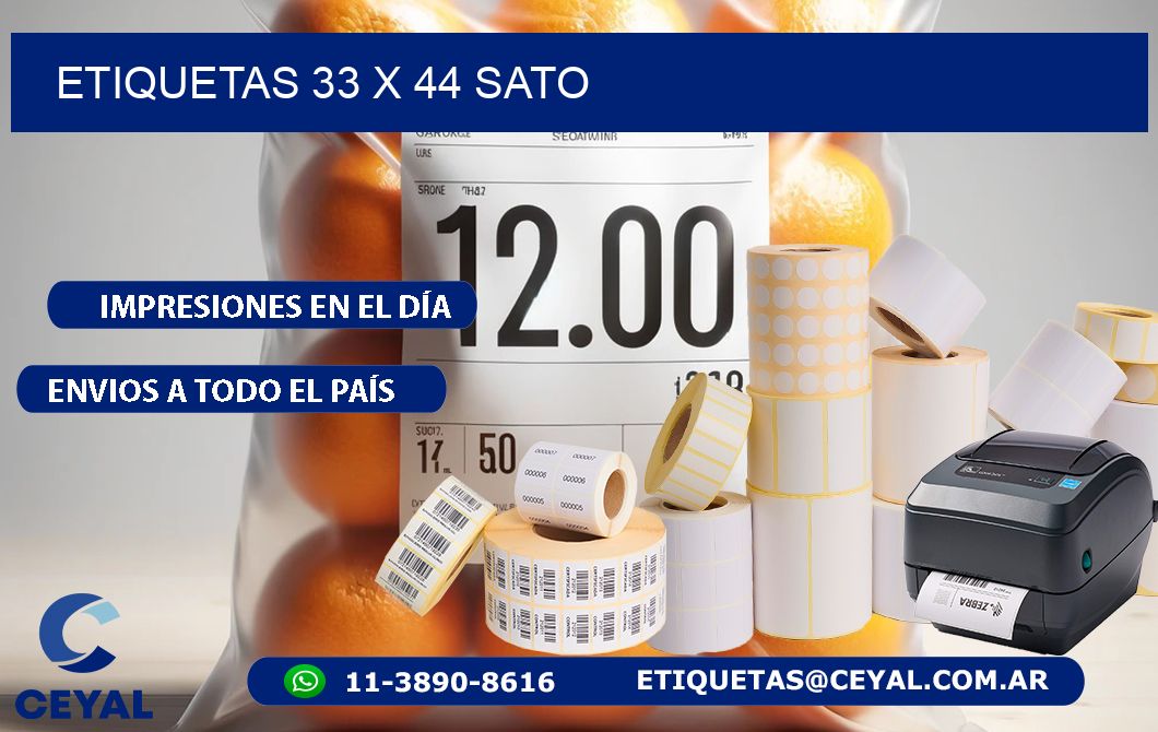 ETIQUETAS 33 x 44 SATO