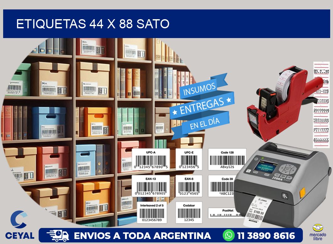 ETIQUETAS 44 x 88 SATO