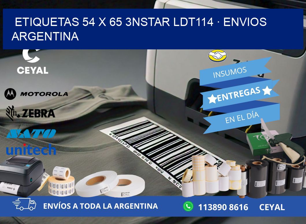 ETIQUETAS 54 x 65 3NSTAR LDT114 · ENVIOS ARGENTINA