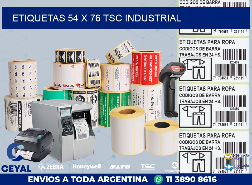ETIQUETAS 54 x 76 TSC INDUSTRIAL