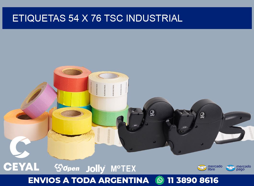 ETIQUETAS 54 x 76 TSC INDUSTRIAL