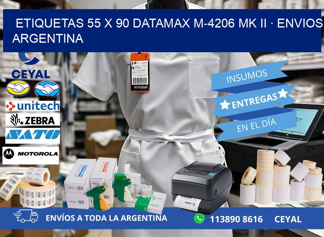 ETIQUETAS 55 x 90 DATAMAX M-4206 MK II · ENVIOS ARGENTINA