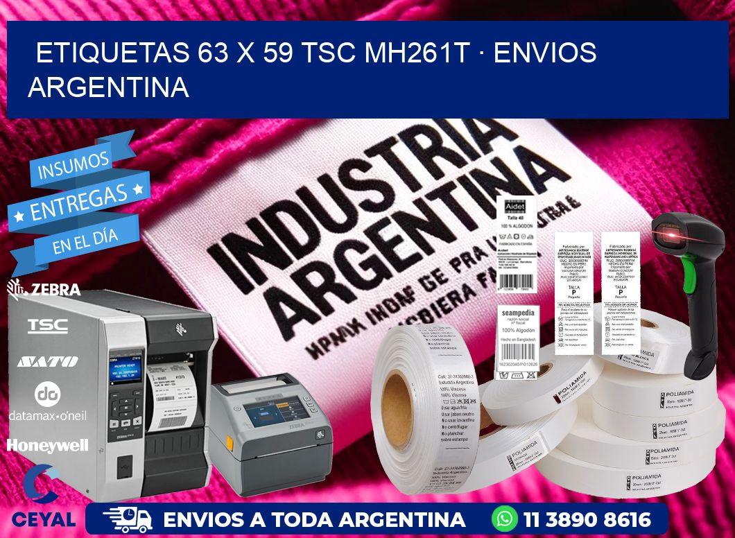 ETIQUETAS 63 x 59 TSC MH261T · ENVIOS ARGENTINA