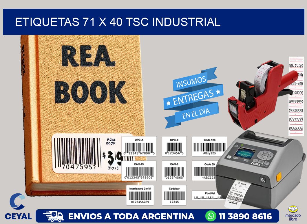 ETIQUETAS 71 x 40 TSC INDUSTRIAL