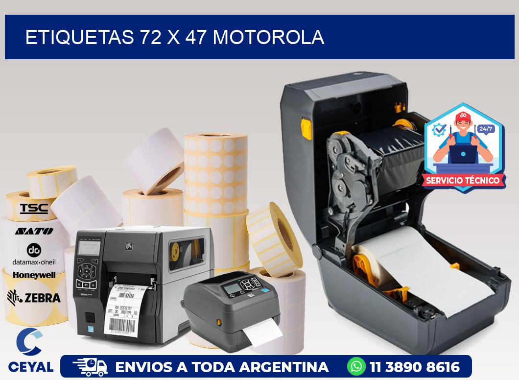 ETIQUETAS 72 x 47 MOTOROLA