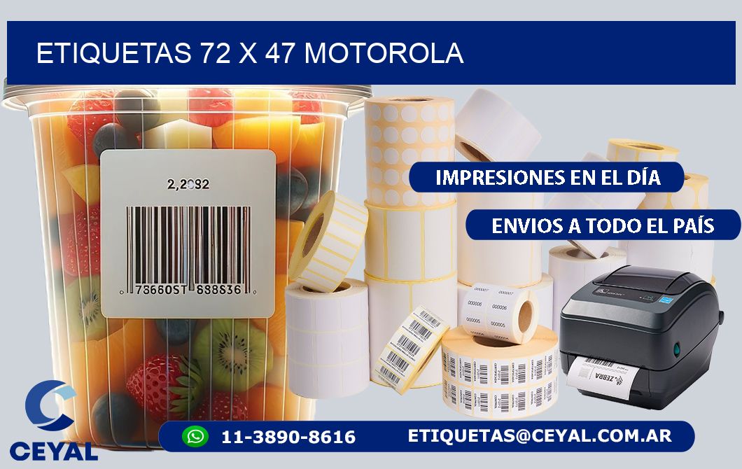ETIQUETAS 72 x 47 MOTOROLA