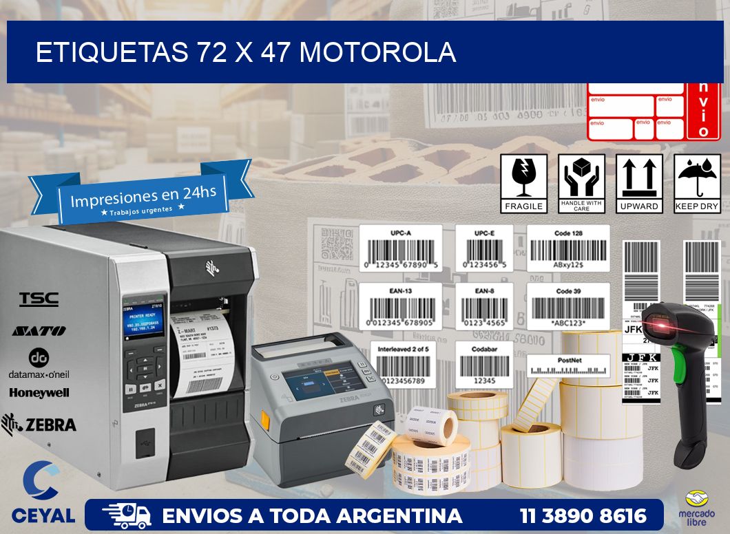 ETIQUETAS 72 x 47 MOTOROLA
