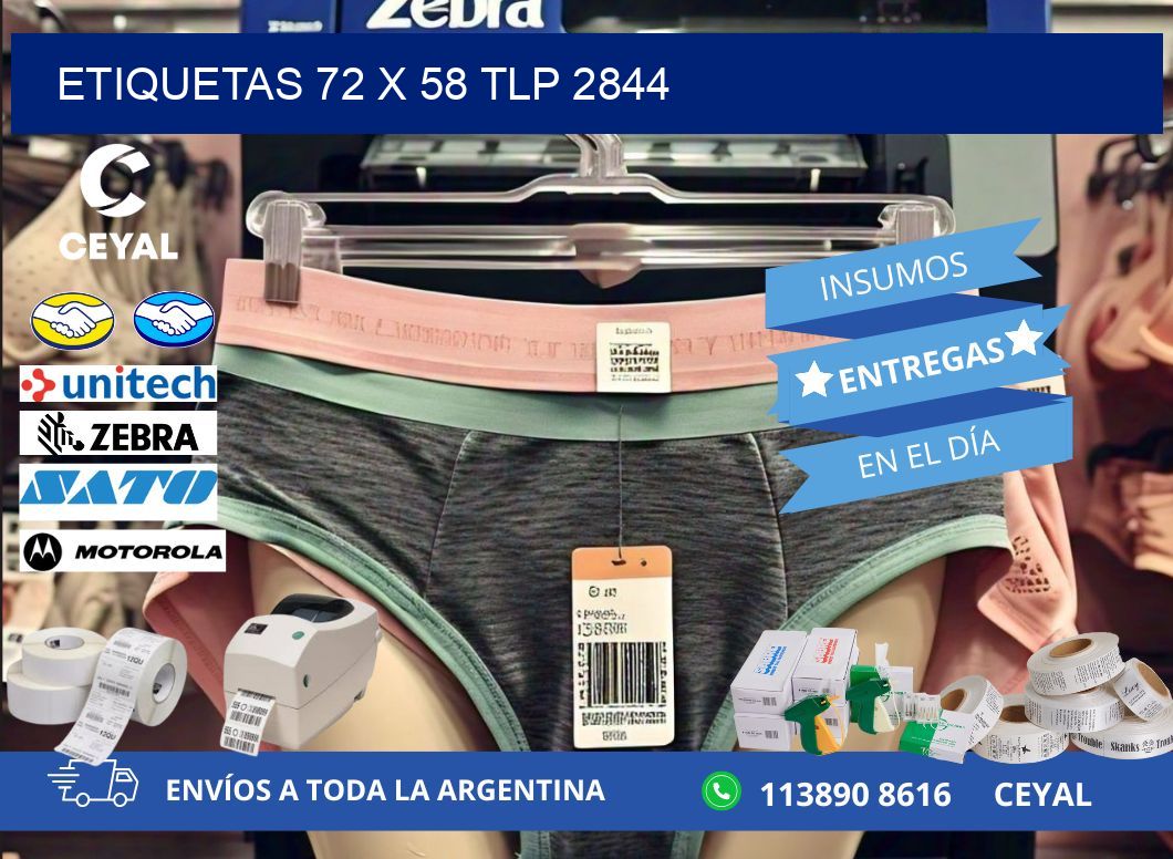 ETIQUETAS 72 x 58 TLP 2844