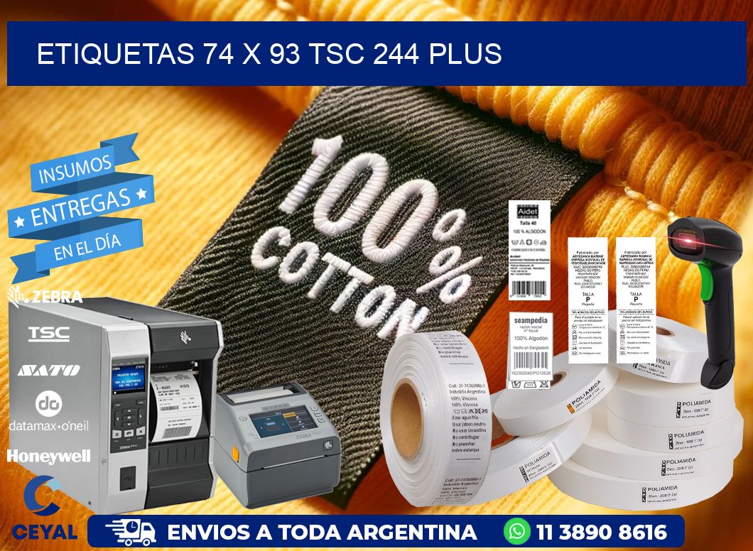ETIQUETAS 74 x 93 TSC 244 PLUS