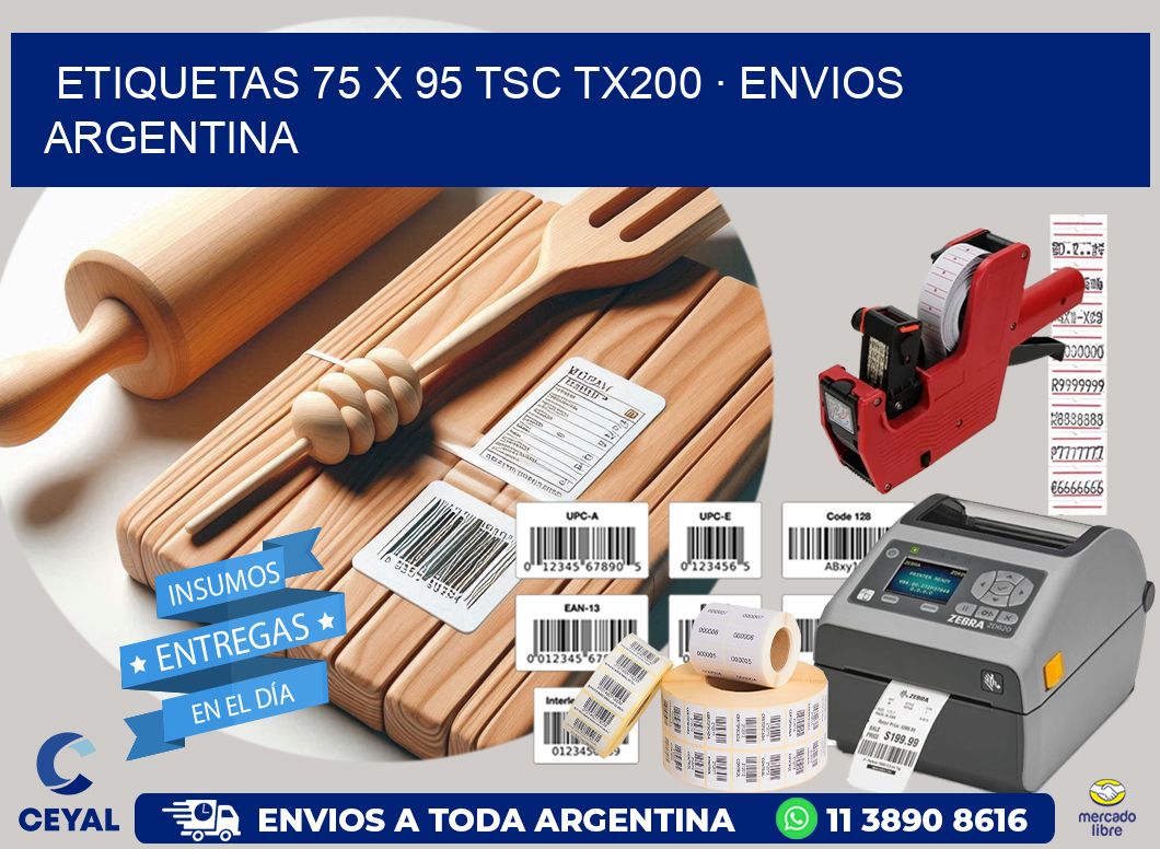 ETIQUETAS 75 x 95 TSC TX200 · ENVIOS ARGENTINA