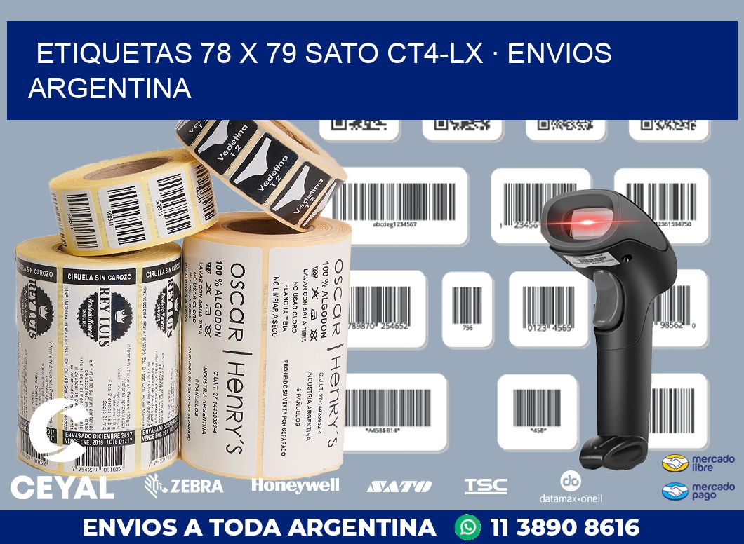 ETIQUETAS 78 x 79 SATO CT4-LX · ENVIOS ARGENTINA