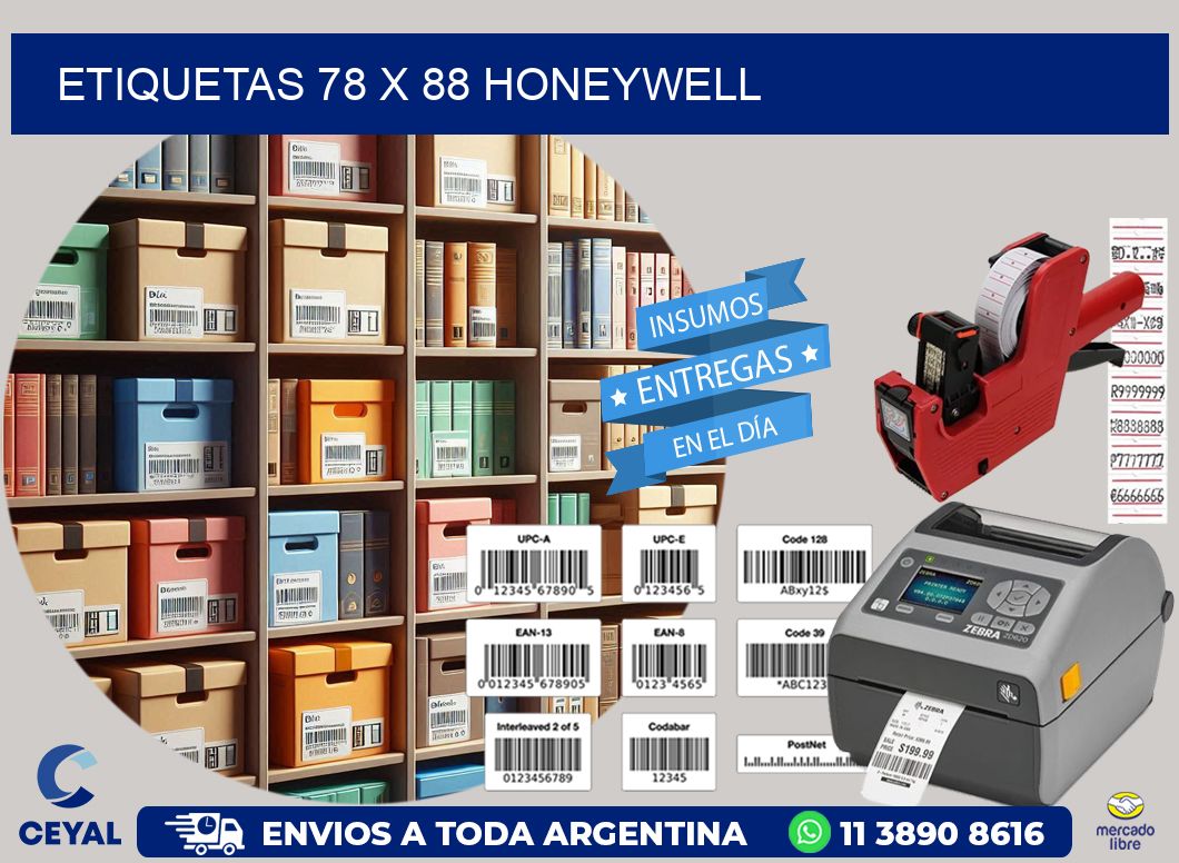 ETIQUETAS 78 x 88 HONEYWELL