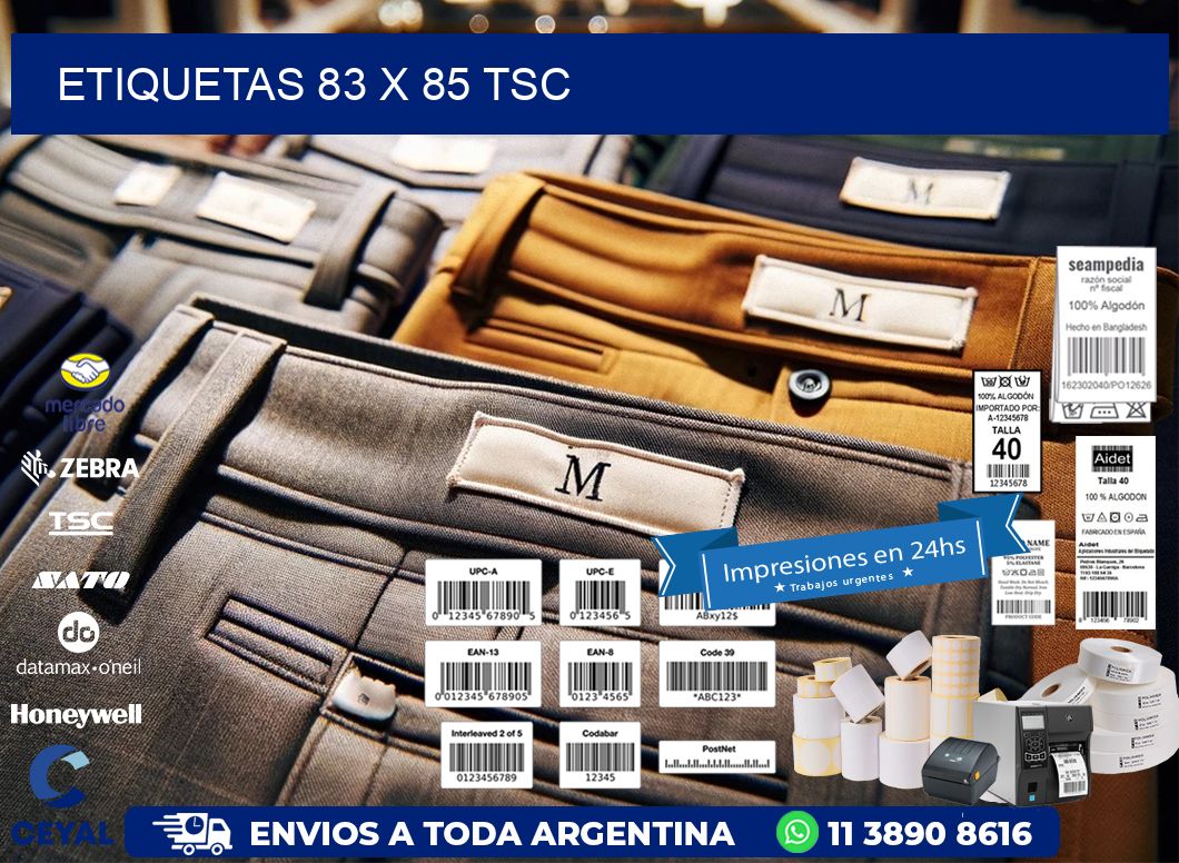 ETIQUETAS 83 x 85 TSC