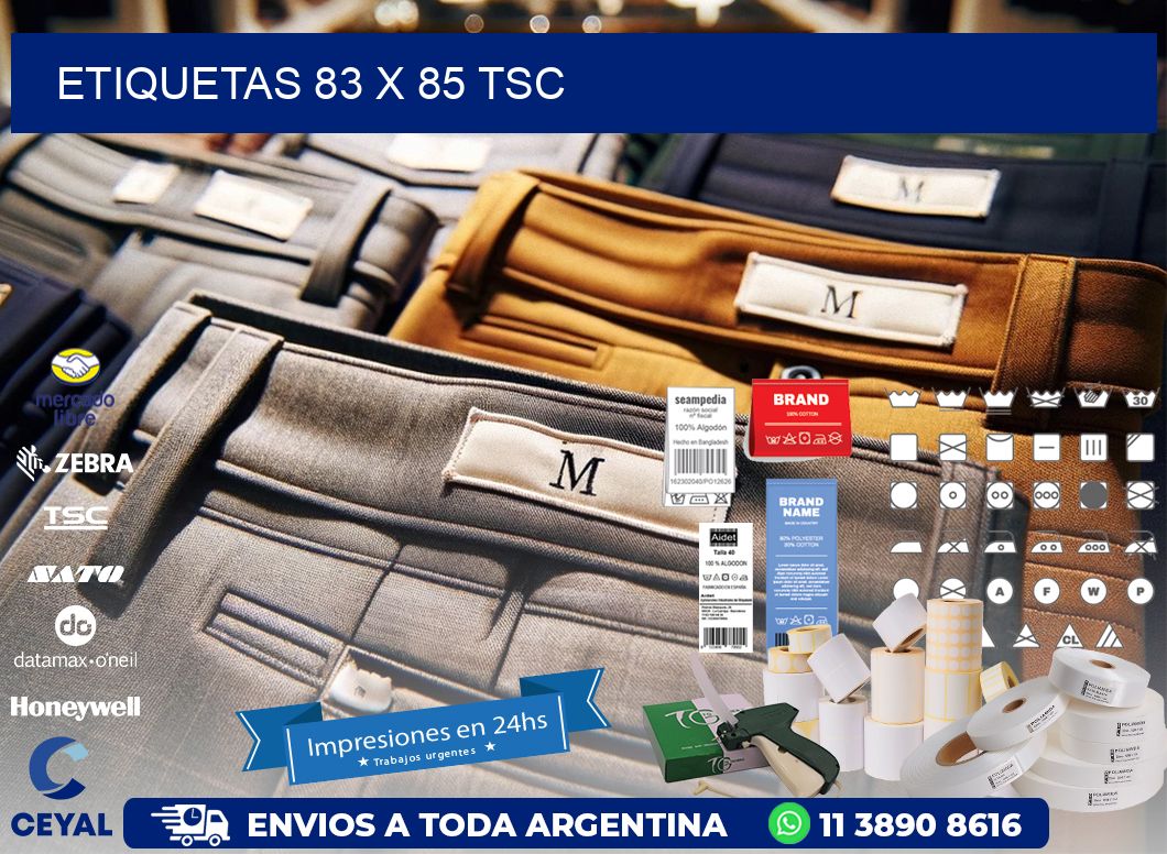 ETIQUETAS 83 x 85 TSC
