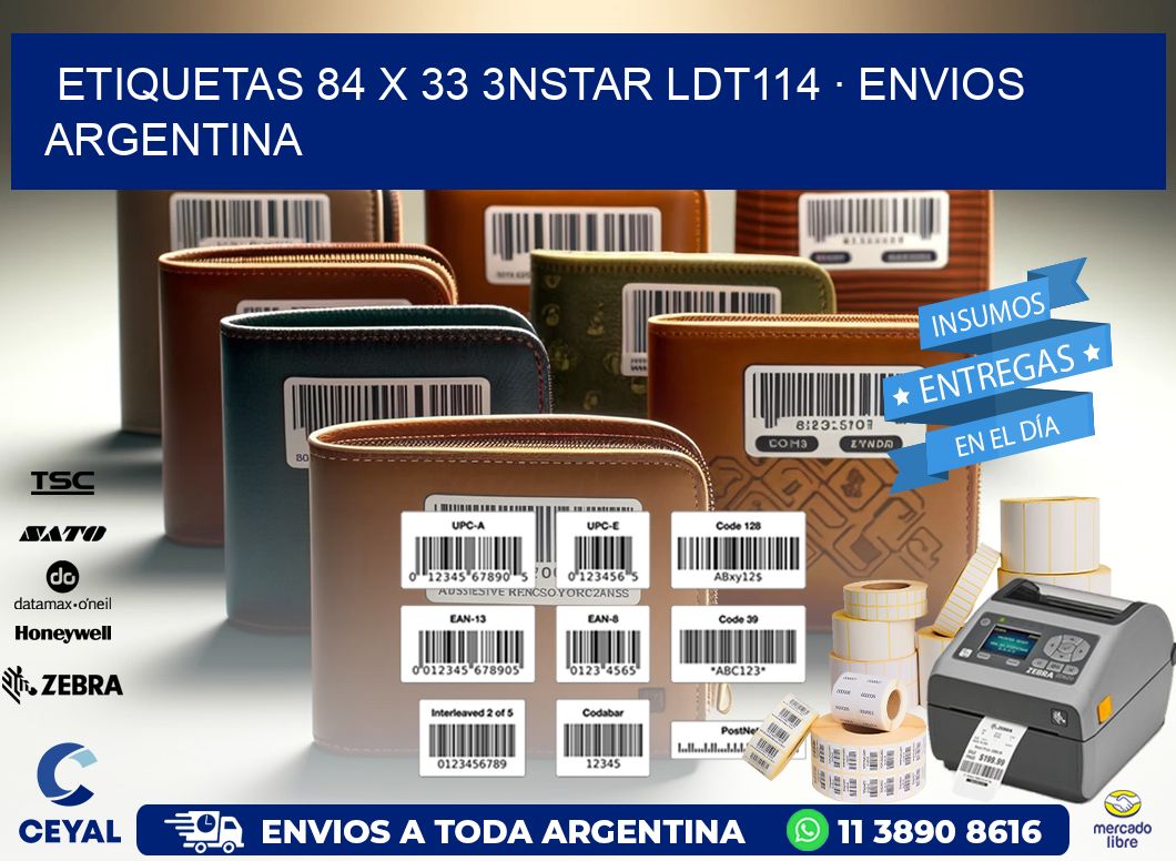 ETIQUETAS 84 x 33 3NSTAR LDT114 · ENVIOS ARGENTINA