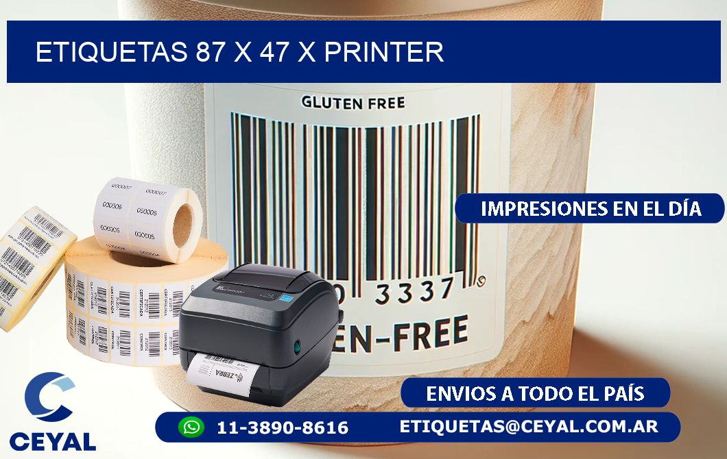 ETIQUETAS 87 x 47 X PRINTER